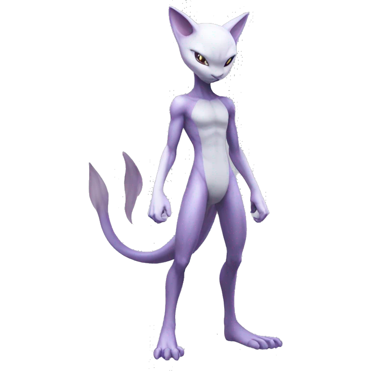 Anthro Mewtwo-Pokémon full body emoji