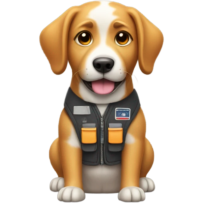 Dog with service vest emoji