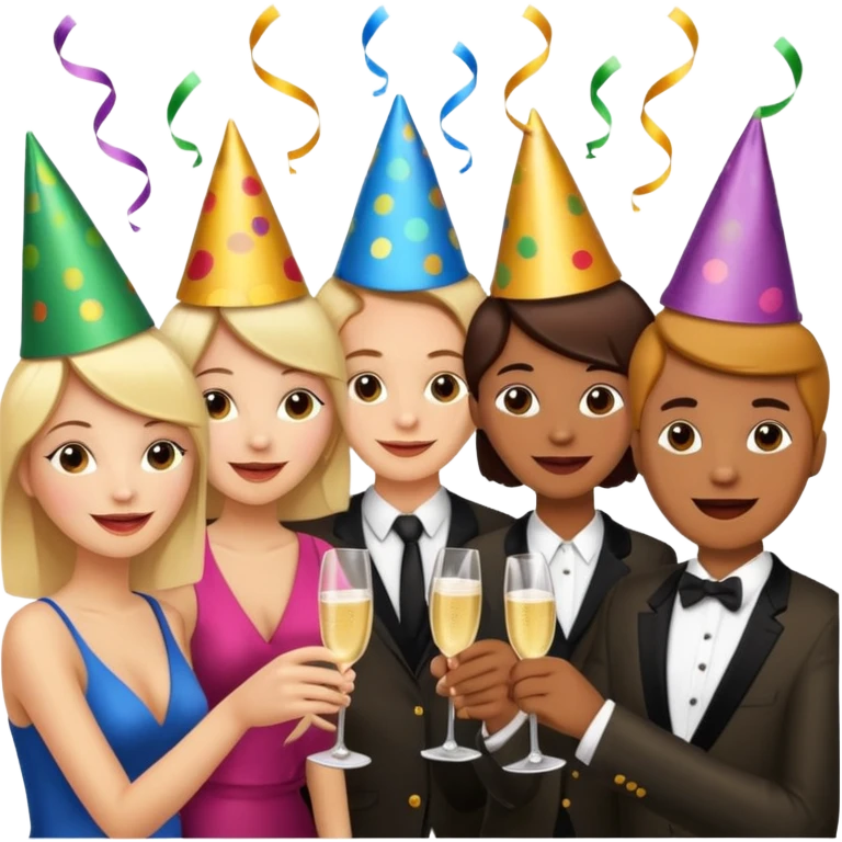 A large dense crowd of adults and seniors at an afterwork party emoji