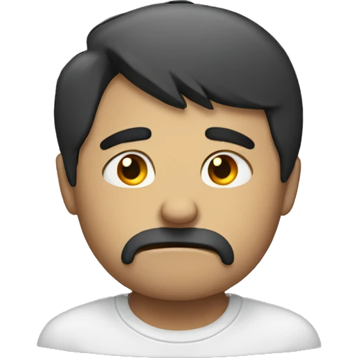 Sad guy who needs love emoji