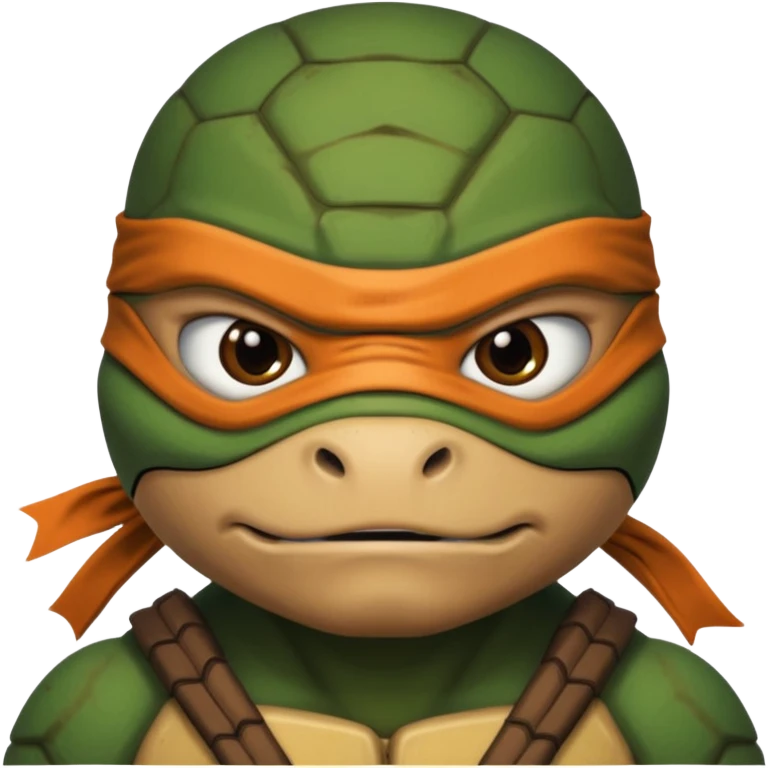 generate the face of a ninja turtle
Without showing teeth
It can't be green
maybe with a Nina mask instead of those stripes emoji