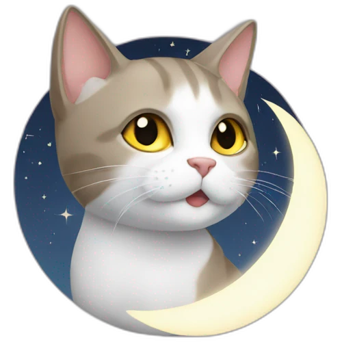 gato en la luna emoji