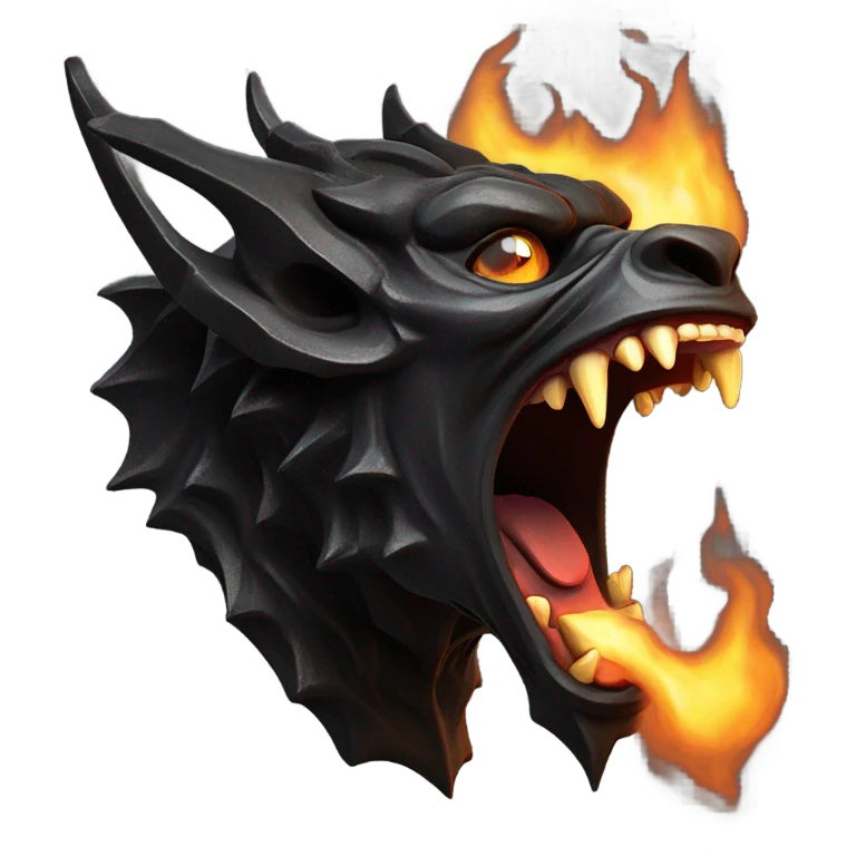 black iron gargoyle fire emoji
