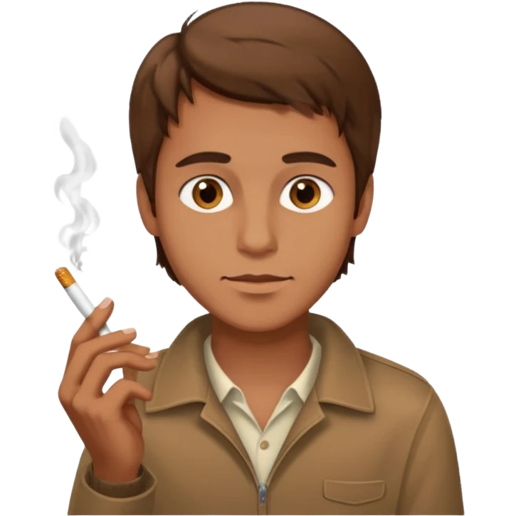 garcon brun cigarette  emoji
