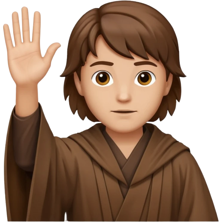 Jedi mind trick where a jedi is waving his hand emoji