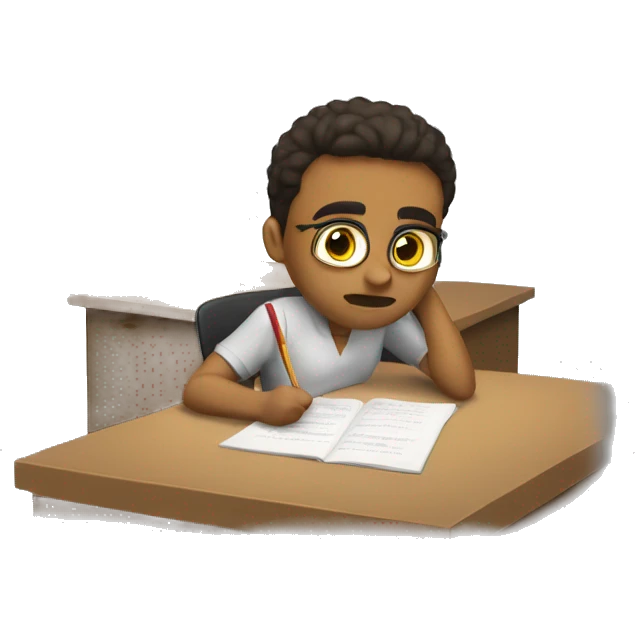 students don't like studying emoji
