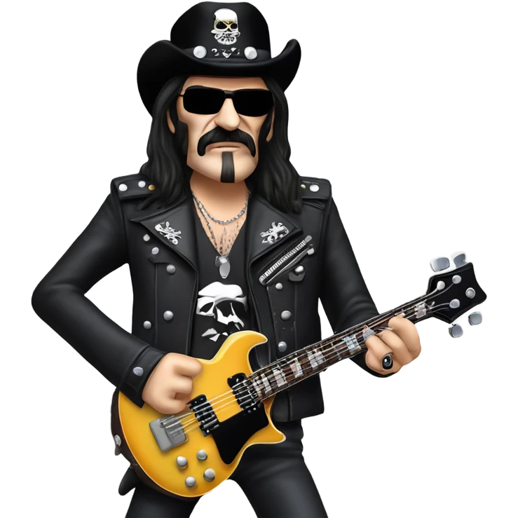 Lemmy Killmister Motorhead holding Rickenbacker bass emoji