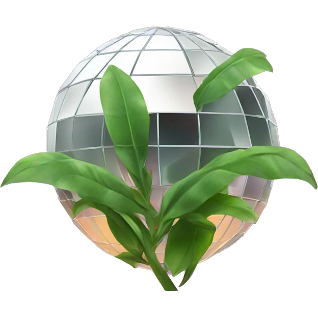 plant shaped disco ball emoji