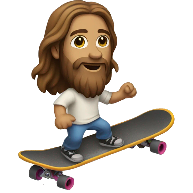 jesus riding a skateboard emoji