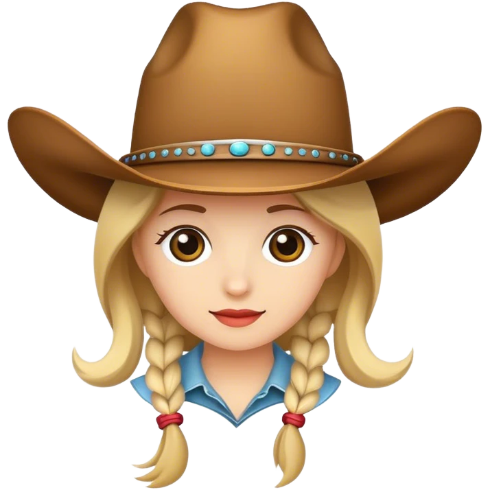 cute cowgirl hat emoji