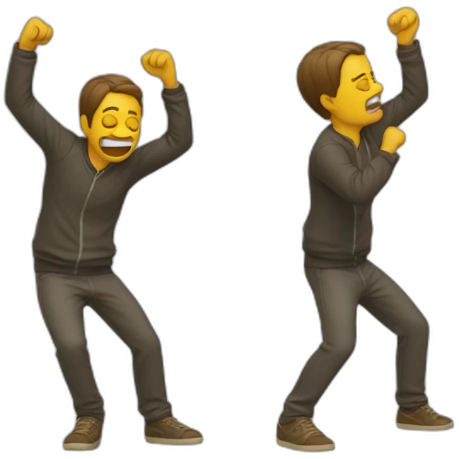 Homme qui dab  emoji