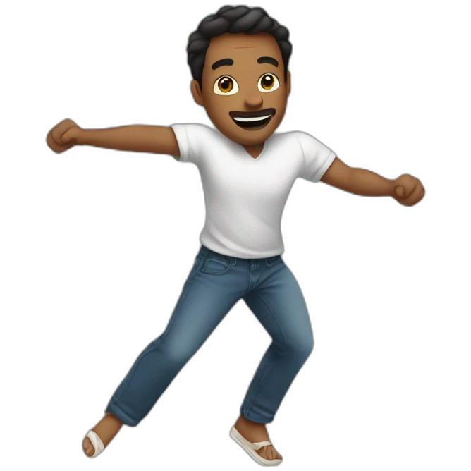 Male doing the griddy dance. emoji