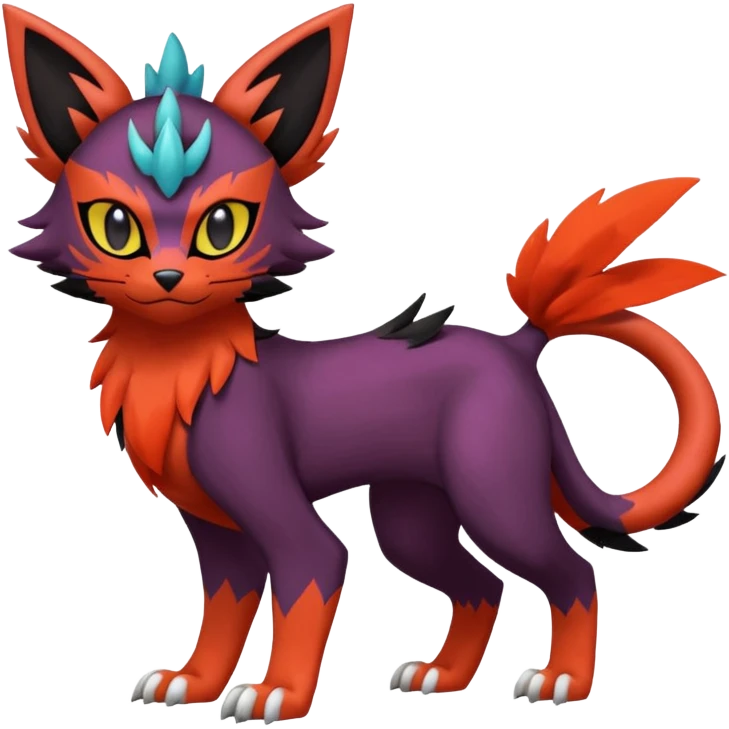 Liepard-Noivern-Litten-Sprigatito-Pokémon-fusion-creature (full body) emoji
