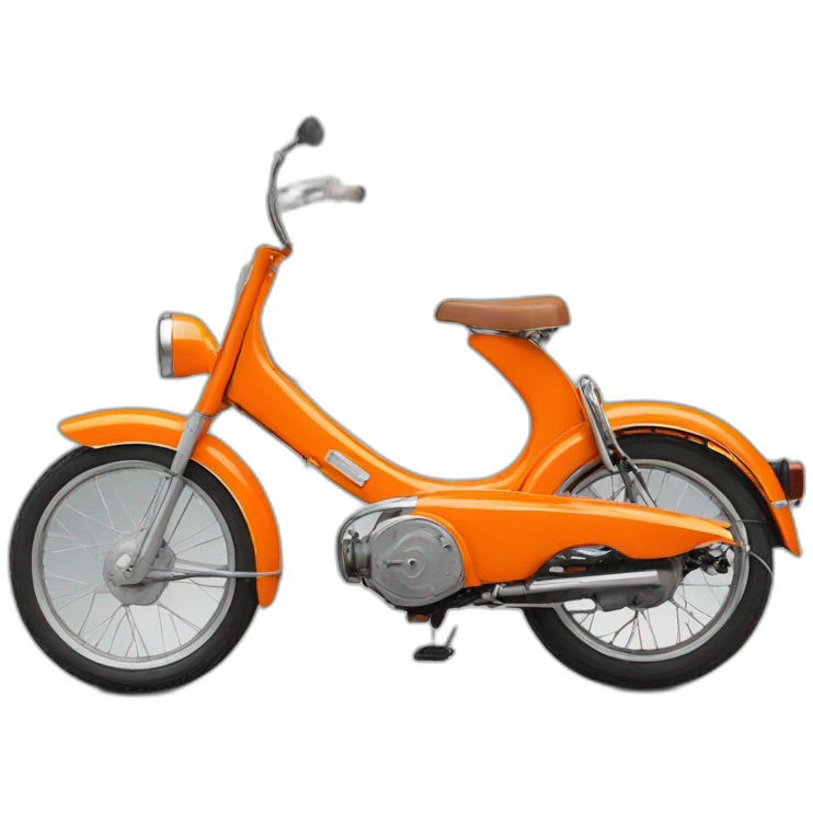 Mobylette orange 50v 1970 Motobecane emoji