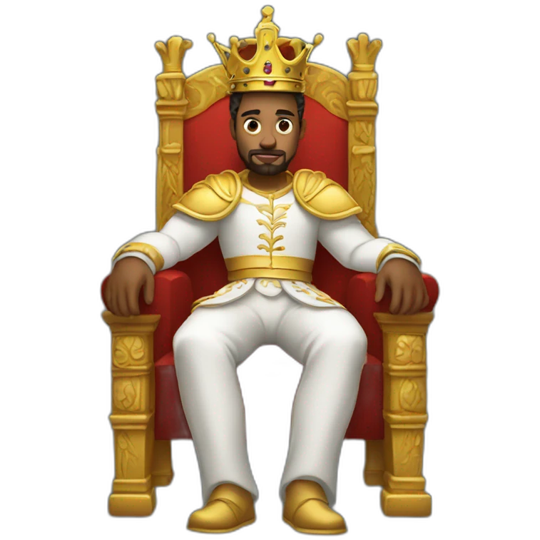king sitting on a throne emoji