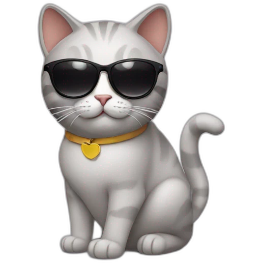 Cat with sunglasses emoji