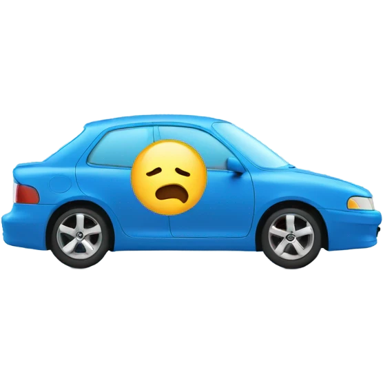 Blue car vaping  emoji