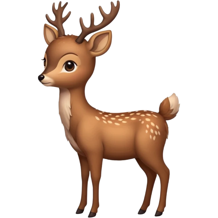 realistic little deer full body emoji