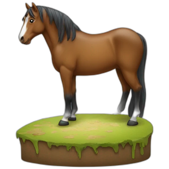 Chat avec une une de cheval emoji