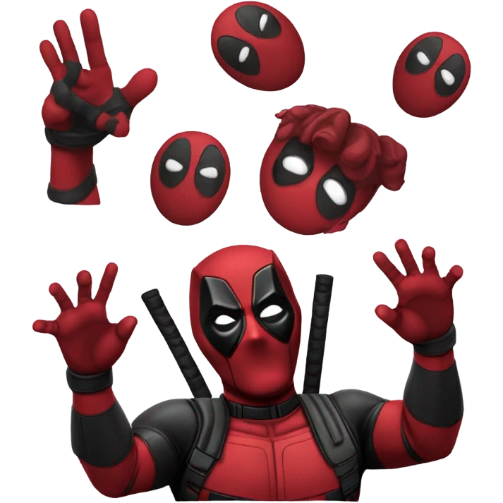 Deadpool waving emoji