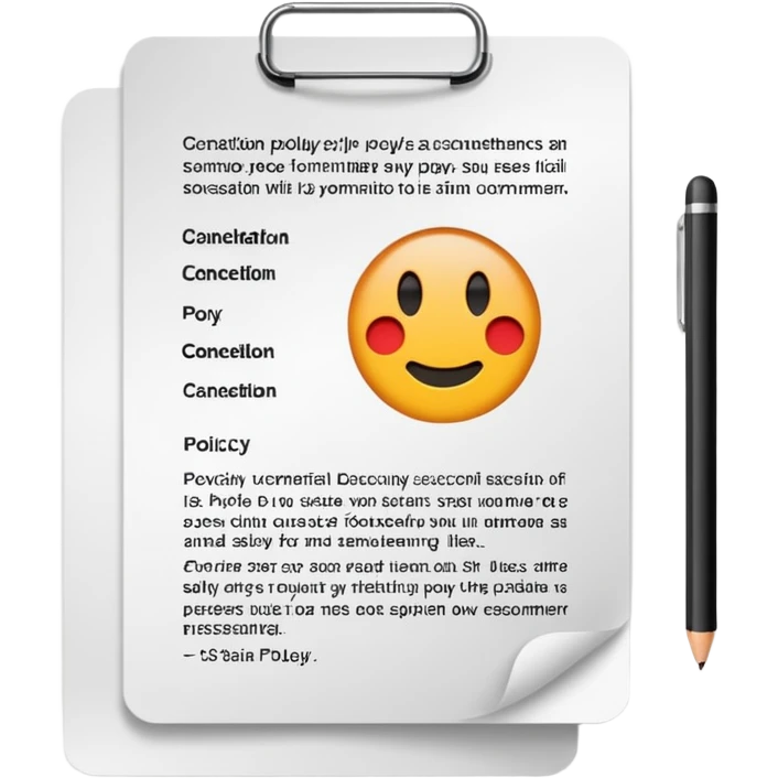 cancellation policy emoji