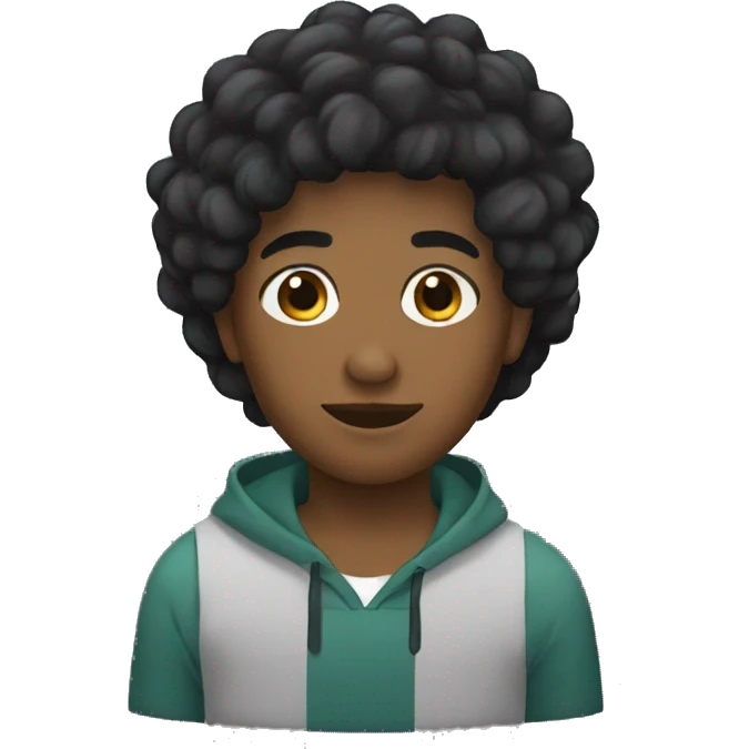 Piba de pelo negro emoji
