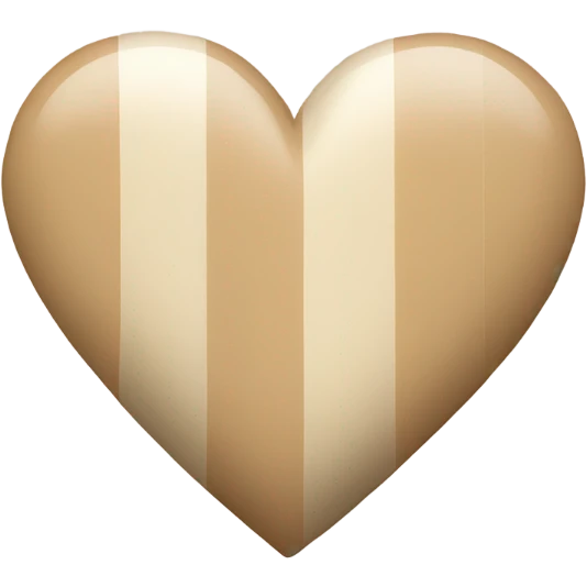 Beige striped heart  emoji