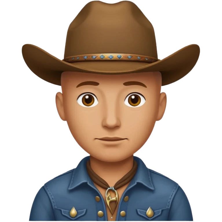 no hair cowboy emoji