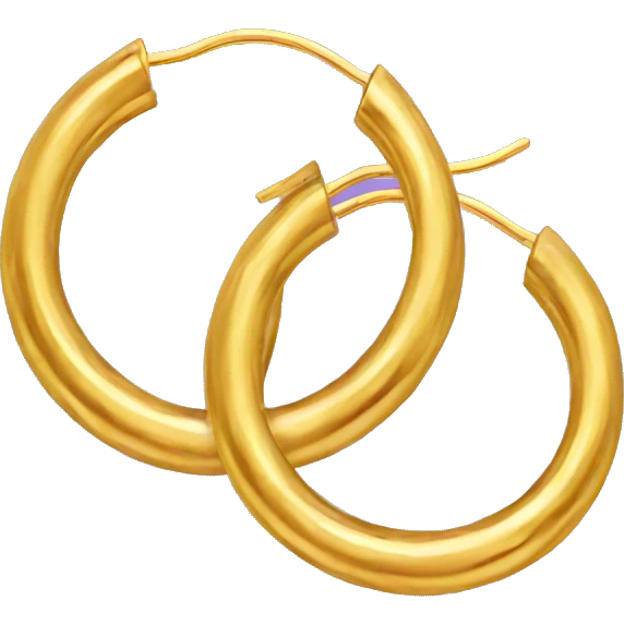 Gold hoop earrings emoji