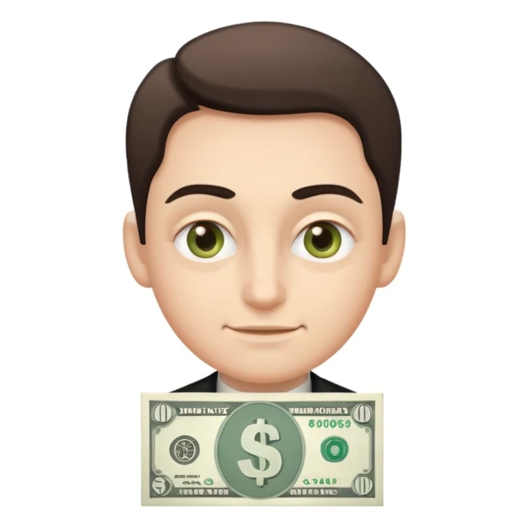 emoji with a snobby smrik with money eyes emoji