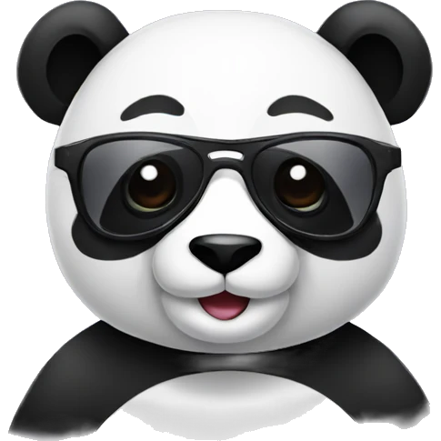 Panda with sunglasses  emoji