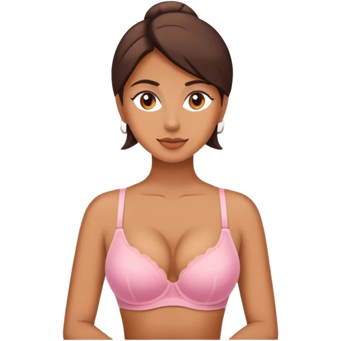 Woman in bra sitting  emoji