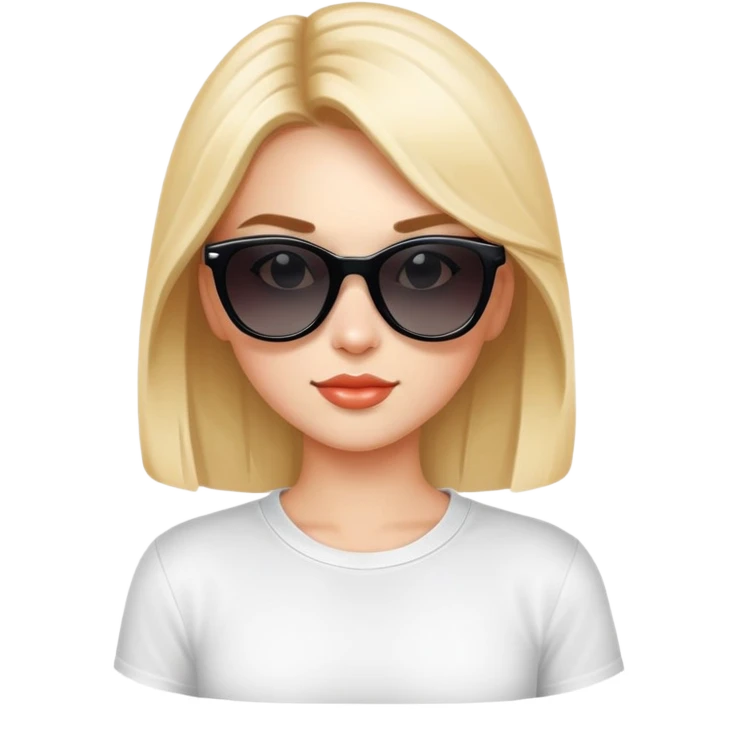 a cool girl with sunglasses and confident pose emoji