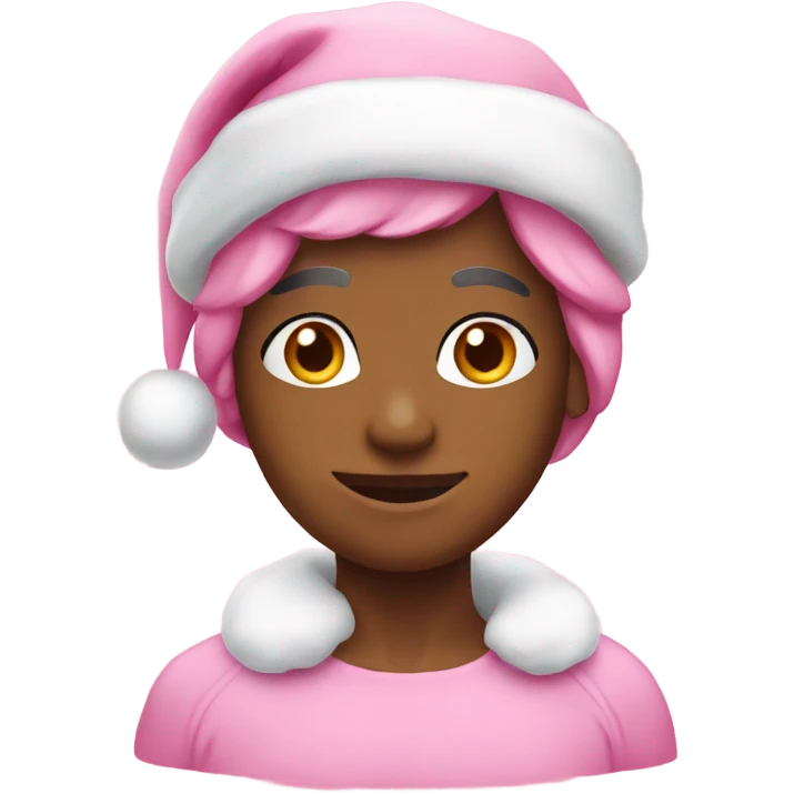 Pink Christmas emoji