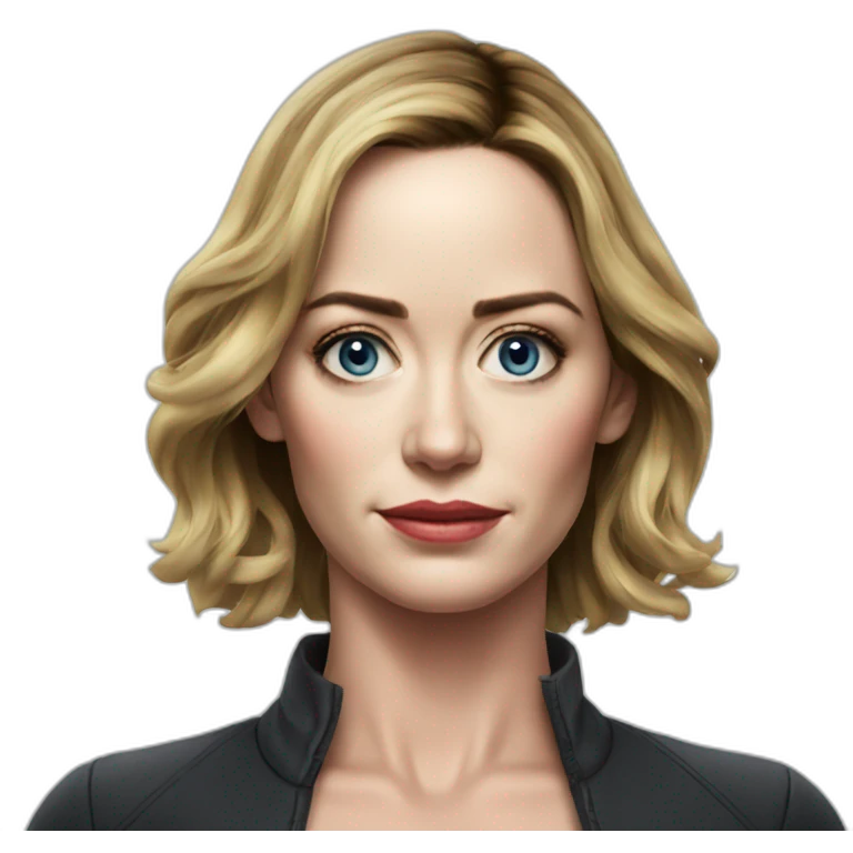 Emily Blunt serious slim emoji