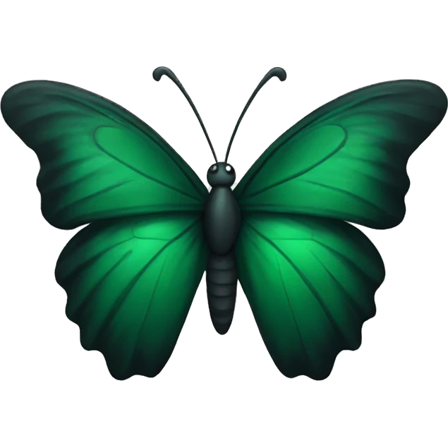Very dark green butterfly  emoji