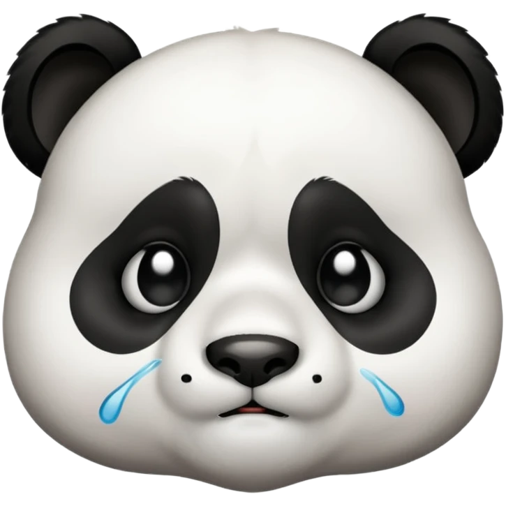 Sad panda crying emoji