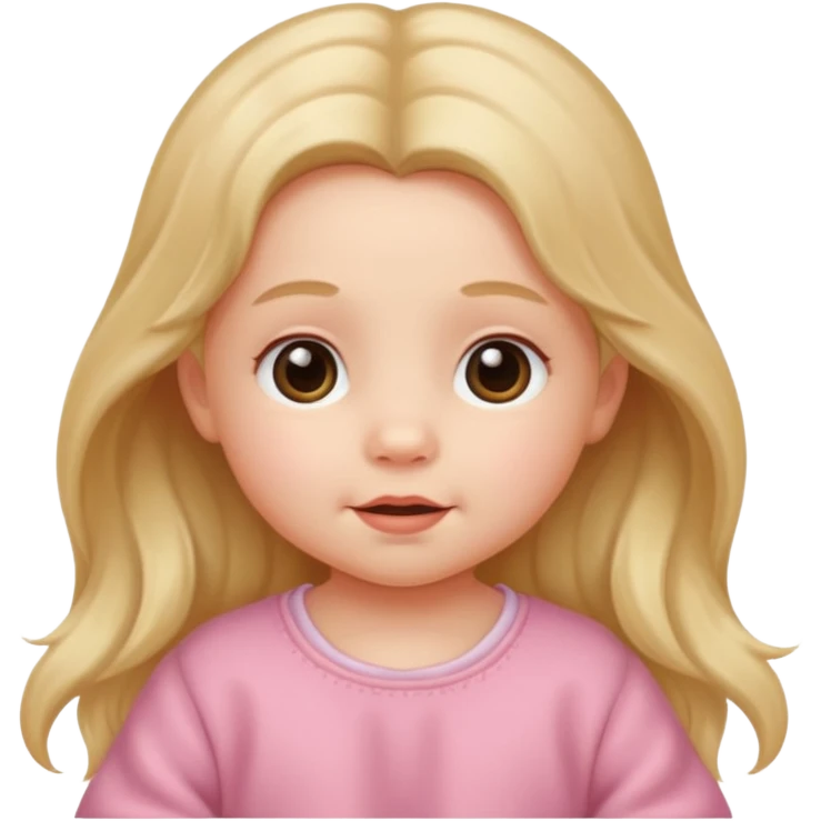long hair baby emoji