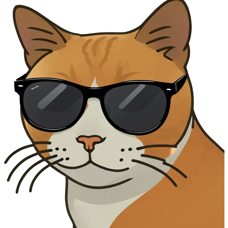Cat with sunglasses emoji