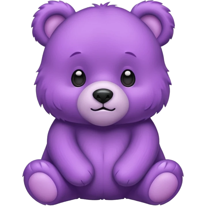 Cute purple bear  emoji