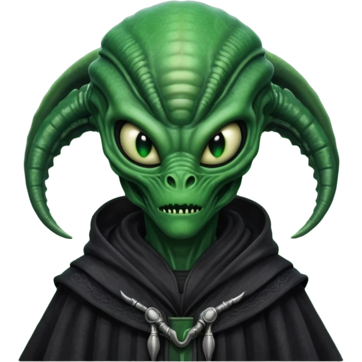 a xenomorph from aliens wearing a robe emoji