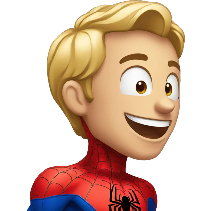 spiderman lauging emoji