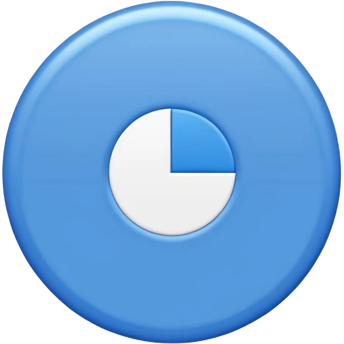 Blue circle with irregularities on it on it is boundaries and it should have a white tick no face emoji