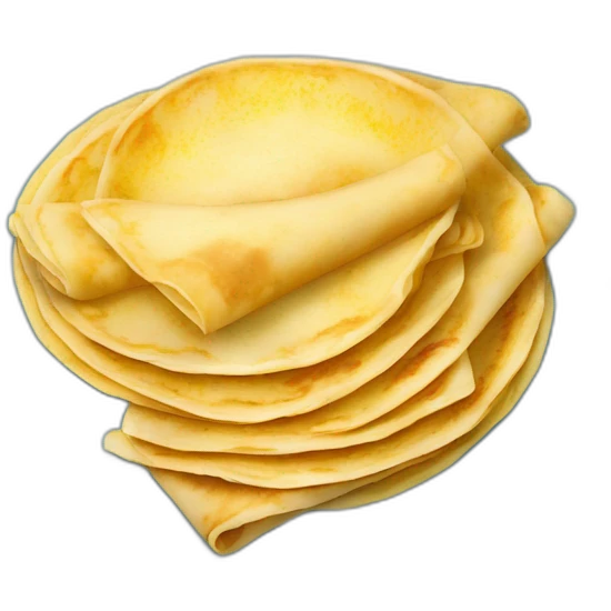 Crêpes rondes empilés dans une assiette  emoji