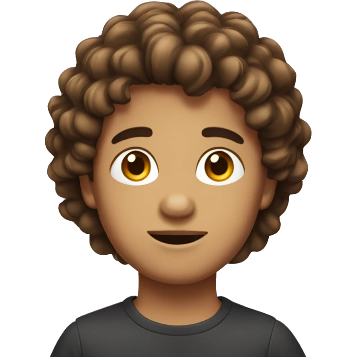 garçon cheveux brun  emoji