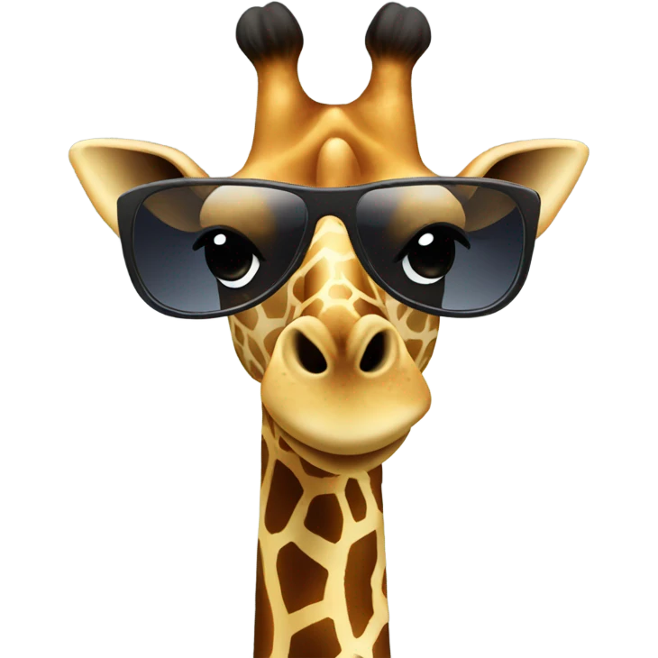 Giraffe with sunglasses emoji