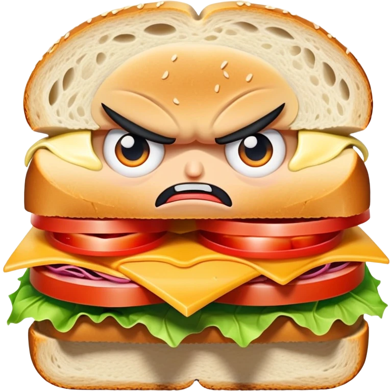 angry sandwich  emoji