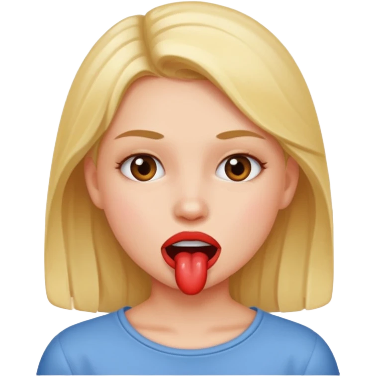 Girl emoji biting lip emoji
