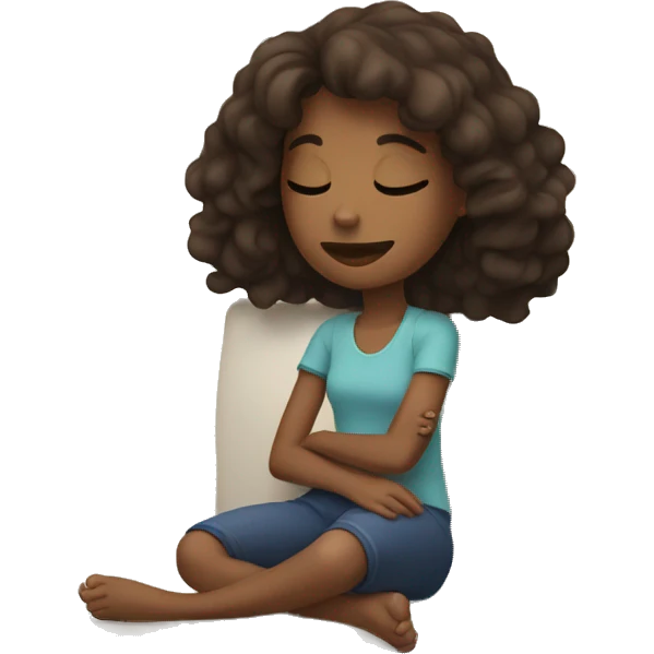 A girl, relaxing emoji