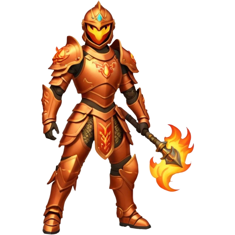 fire armored warrior emoji